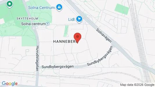 Apartments for rent i Solna - kort over placeringen