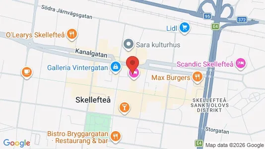 Apartments for rent i Skellefteå - kort over placeringen