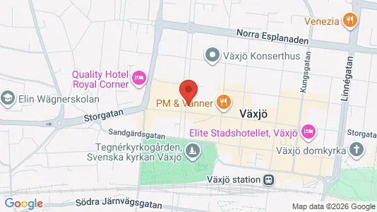 Apartments for rent i Växjö - kort over placeringen