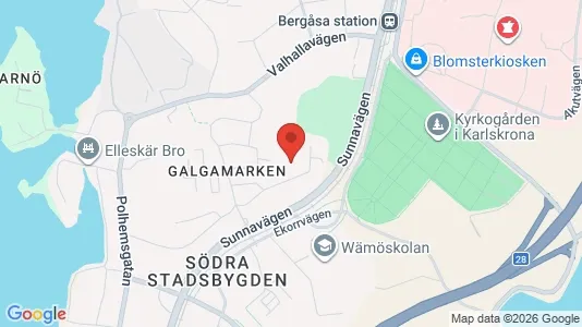 Apartments for rent i Karlskrona - kort over placeringen