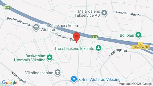 Apartments for rent i Västerås - kort over placeringen