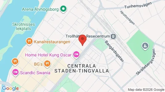 Apartments for rent i Trollhättan - kort over placeringen