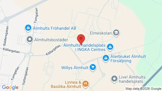 Apartments for rent i Älmhult - kort over placeringen