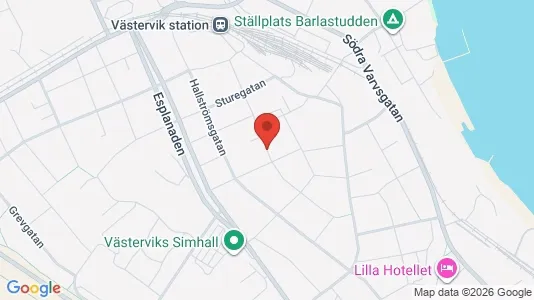 Apartments for rent i Västervik - kort over placeringen