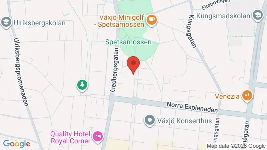 Apartments for rent i Växjö - kort over placeringen
