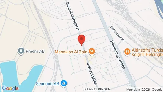 Apartments for rent i Helsingborg - kort over placeringen