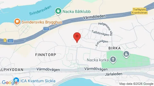Apartments for rent i Nacka - kort over placeringen