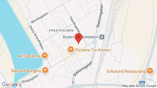 Apartments for rent i Boden - kort over placeringen
