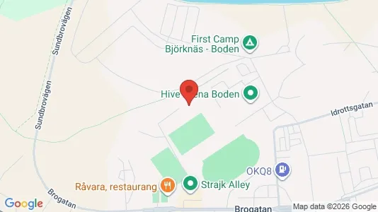 Apartments for rent i Boden - kort over placeringen