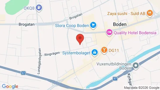 Apartments for rent i Boden - kort over placeringen