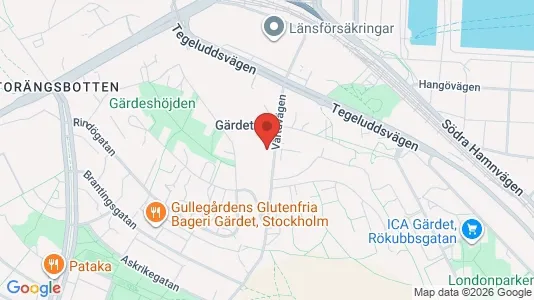 Apartments for rent i Gärdet/Djurgården - kort over placeringen