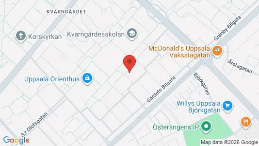 Apartments for rent i Uppsala - kort over placeringen
