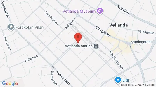 Apartments for rent i Vetlanda - kort over placeringen