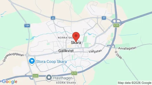 Apartments for rent i Skara - kort over placeringen
