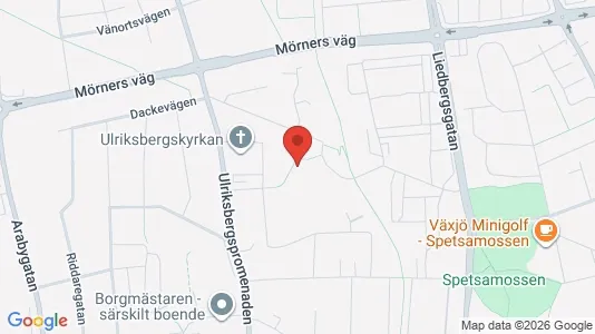 Apartments for rent i Växjö - kort over placeringen