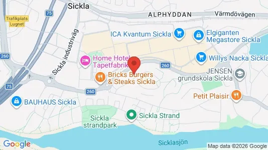 Apartments for rent i Nacka - kort over placeringen