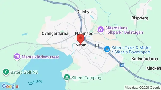 Houses for rent i Säter - kort over placeringen