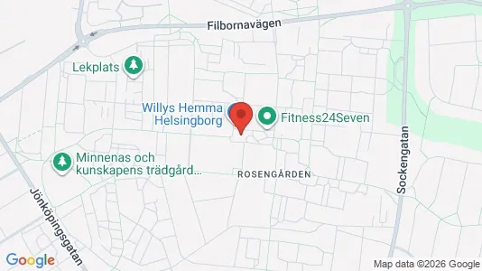 Apartments for rent i Helsingborg - kort over placeringen