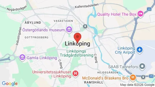 Apartments for rent i Linköping - kort over placeringen
