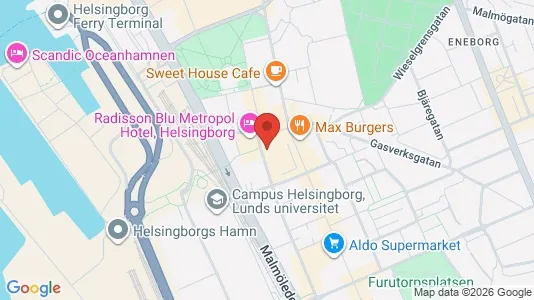 Apartments for rent i Helsingborg - kort over placeringen