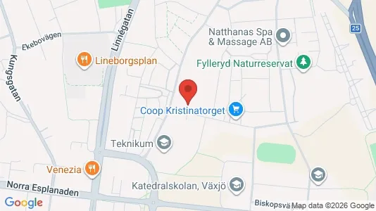 Apartments for rent i Växjö - kort over placeringen
