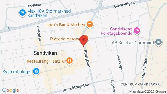 Apartments for rent i Sandviken - kort over placeringen