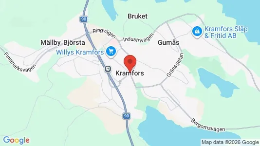 Apartments for rent i Kramfors - kort over placeringen