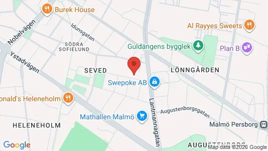 Apartments for rent i Sofielund - kort over placeringen