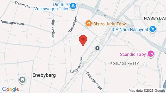 Apartments for rent i Täby - kort over placeringen
