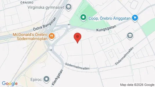 Apartments for rent i Örebro - kort over placeringen
