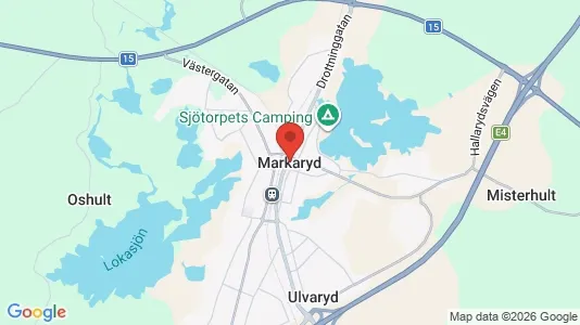 Apartments for rent i Markaryd - kort over placeringen