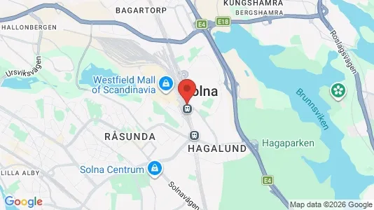 Houses for rent i Solna - kort over placeringen