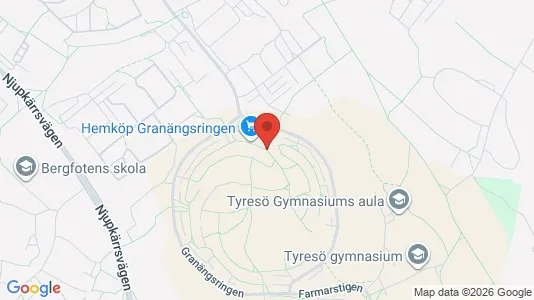 Apartments for rent i Tyresö - kort over placeringen