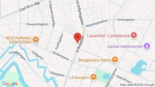 Apartments for rent i Landskrona - kort over placeringen