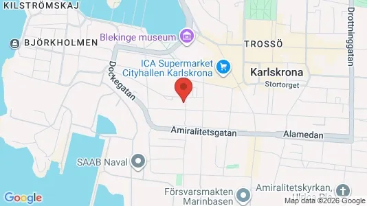 Apartments for rent i Karlskrona - kort over placeringen