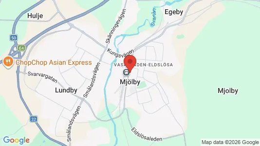 Rooms for rent i Mjölby - kort over placeringen