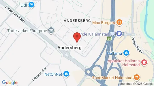 Apartments for rent i Halmstad - kort over placeringen