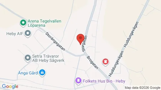 Apartments for rent i Heby - kort over placeringen