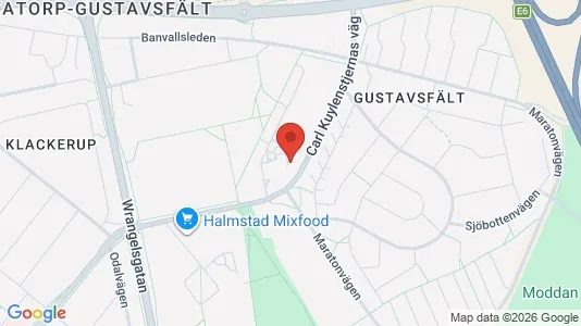 Apartments for rent i Halmstad - kort over placeringen