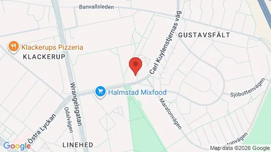 Apartments for rent i Halmstad - kort over placeringen