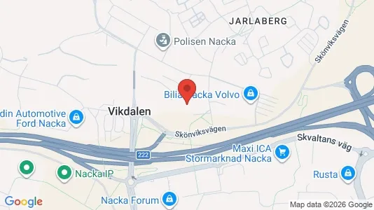 Apartments for rent i Nacka - kort over placeringen