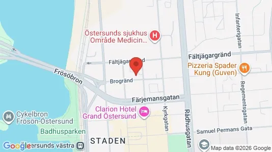 Apartments for rent i Östersund - kort over placeringen