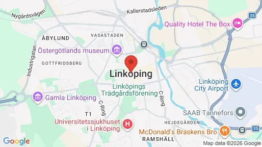 Apartments for rent i Linköping - kort over placeringen