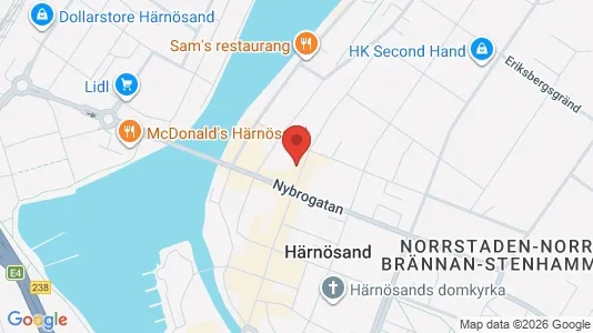 Apartments for rent i Härnösand - kort over placeringen