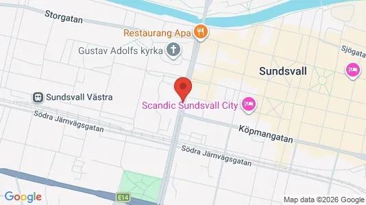 Apartments for rent i Sundsvall - kort over placeringen