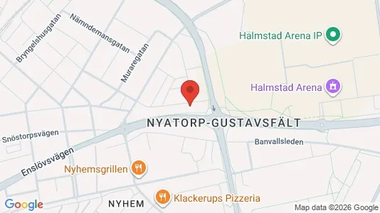 Apartments for rent i Halmstad - kort over placeringen