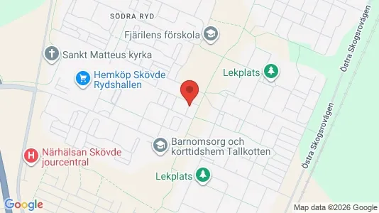 Apartments for rent i Skövde - kort over placeringen