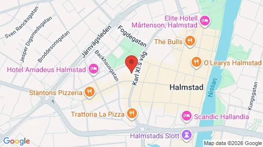 Apartments for rent i Halmstad - kort over placeringen