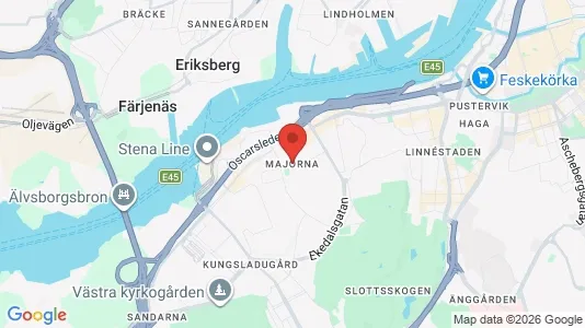 Apartments for rent i Majorna-Linné - kort over placeringen