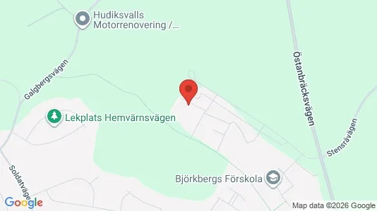 Apartments for rent i Hudiksvall - kort over placeringen